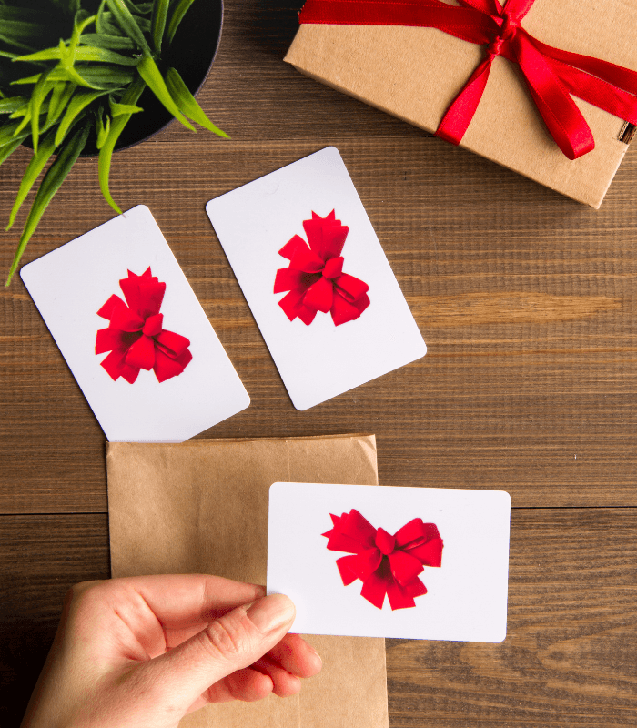 gift cards software display