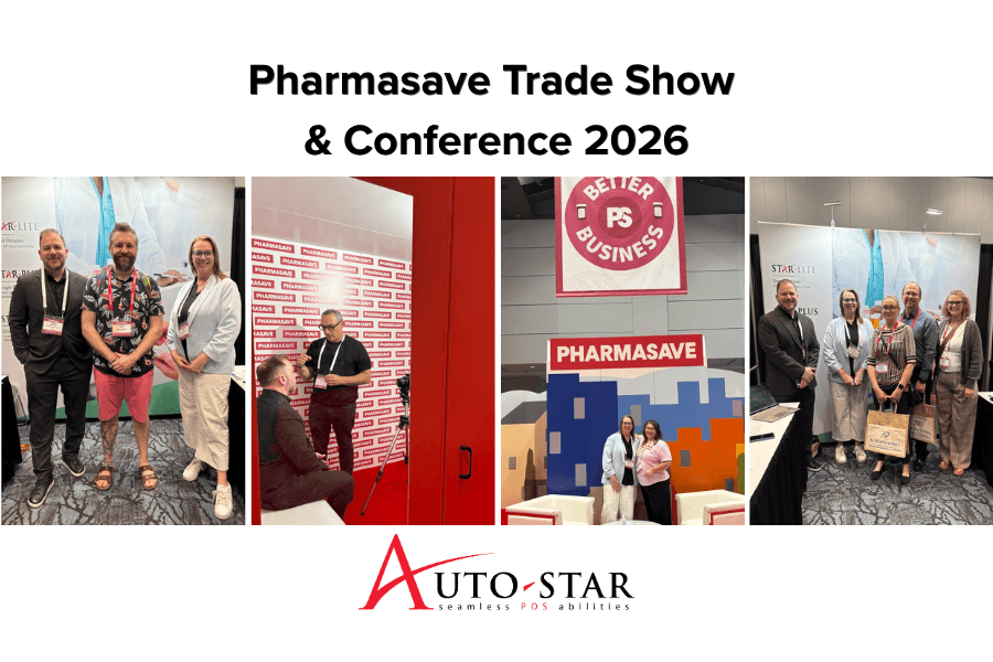 Auto-Star team and attendees at the Pharmasave Trade Show & Conference 2026 in Toronto featuring networking, interviews, and event highlights.